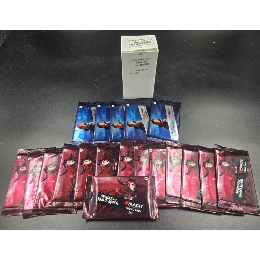 20 MTG Murders at Karlov Manor Promo Packs 14 Standard 5 Foil Sealed Lot